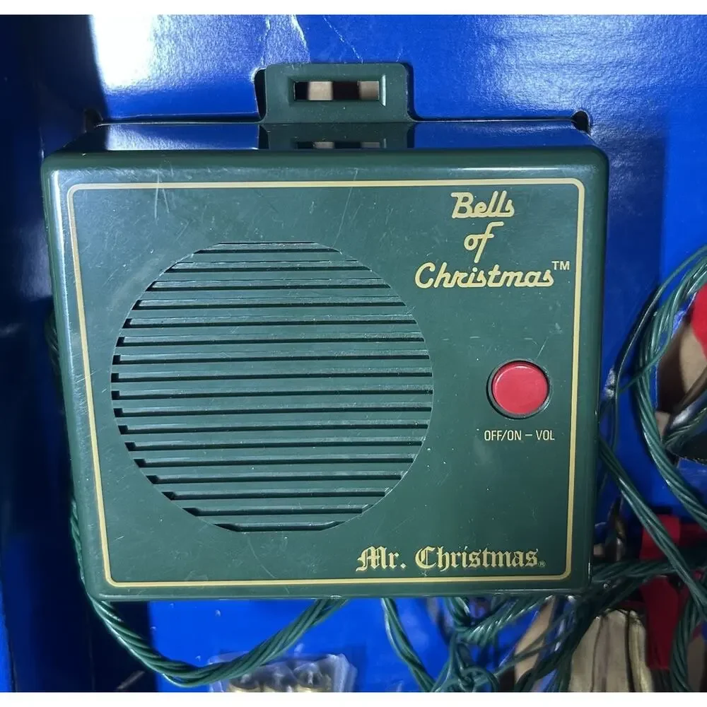 Vtg Mr Christmas Bells of Christmas 10 Lighted Brass Musical Bells 15 Songs 1991
